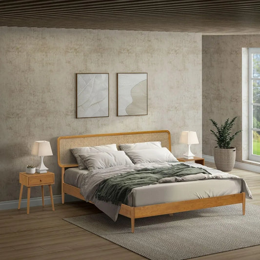 Lupin Wooden Bed Frame With Headboard