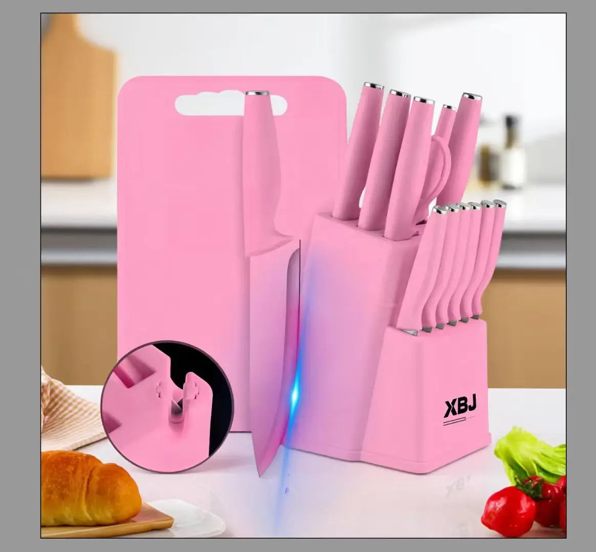 15-Pieces Kitchen Stainless Steel Knife Set