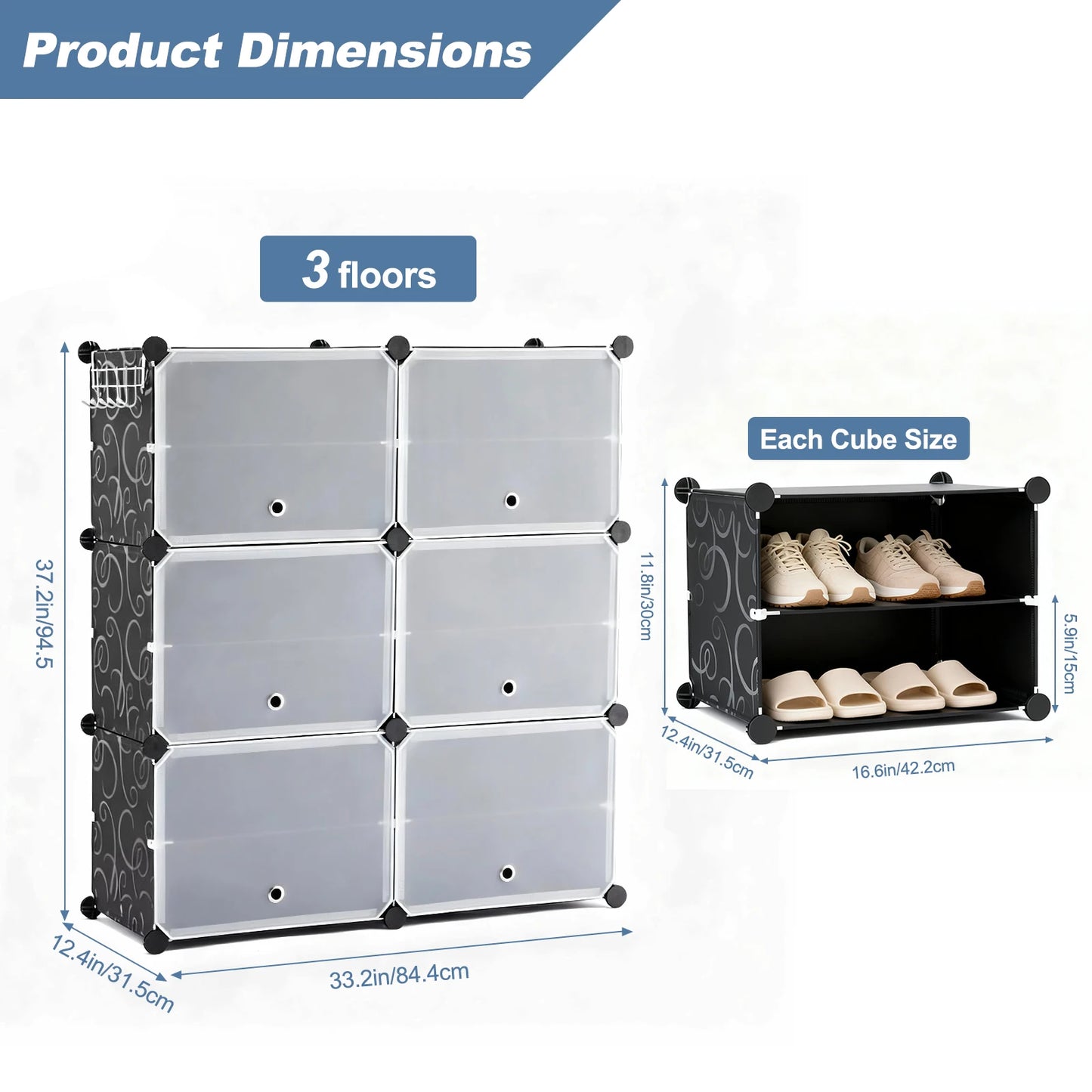 8-Tier Shoe Storage Cabinet