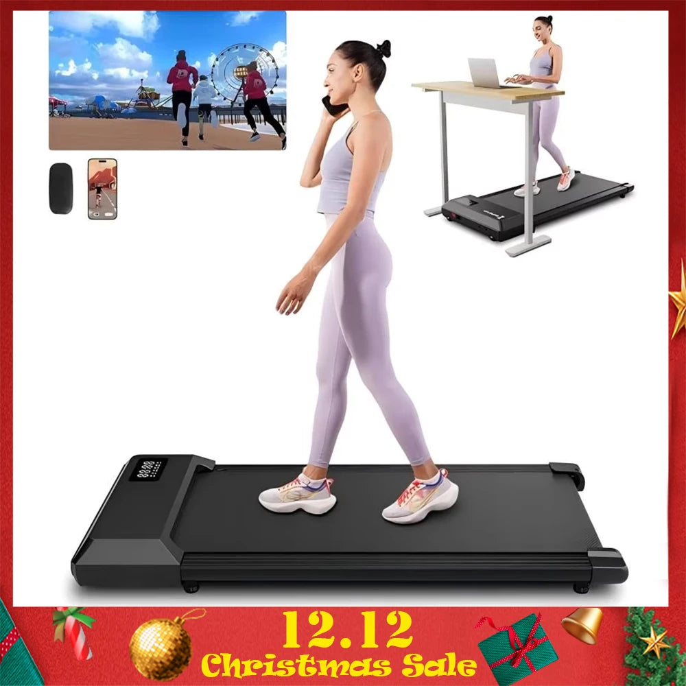 2-in-1 Home & Office Walking Treadmill (Black)
