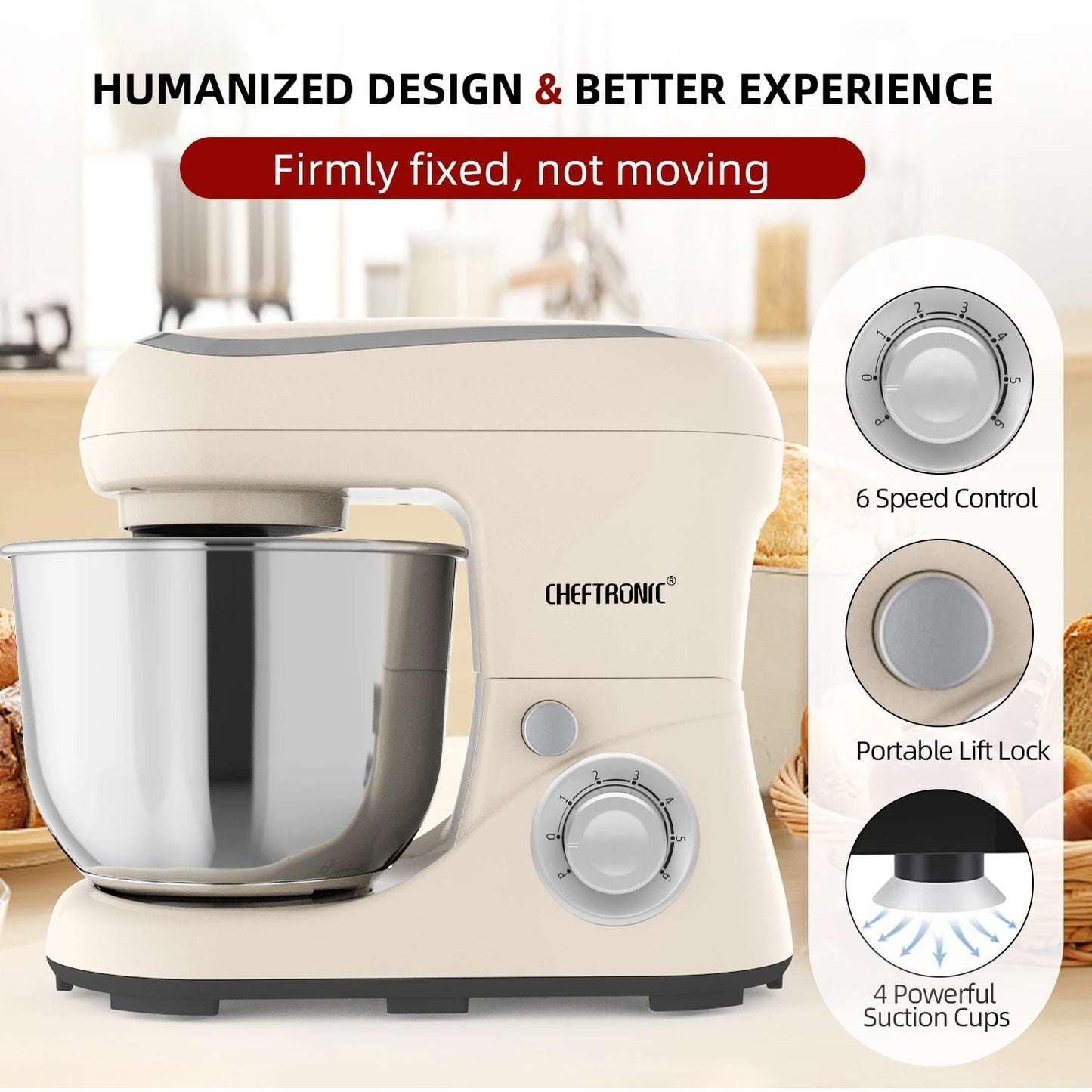 5Qt Tilt-Head Electric Household Stand Mixer