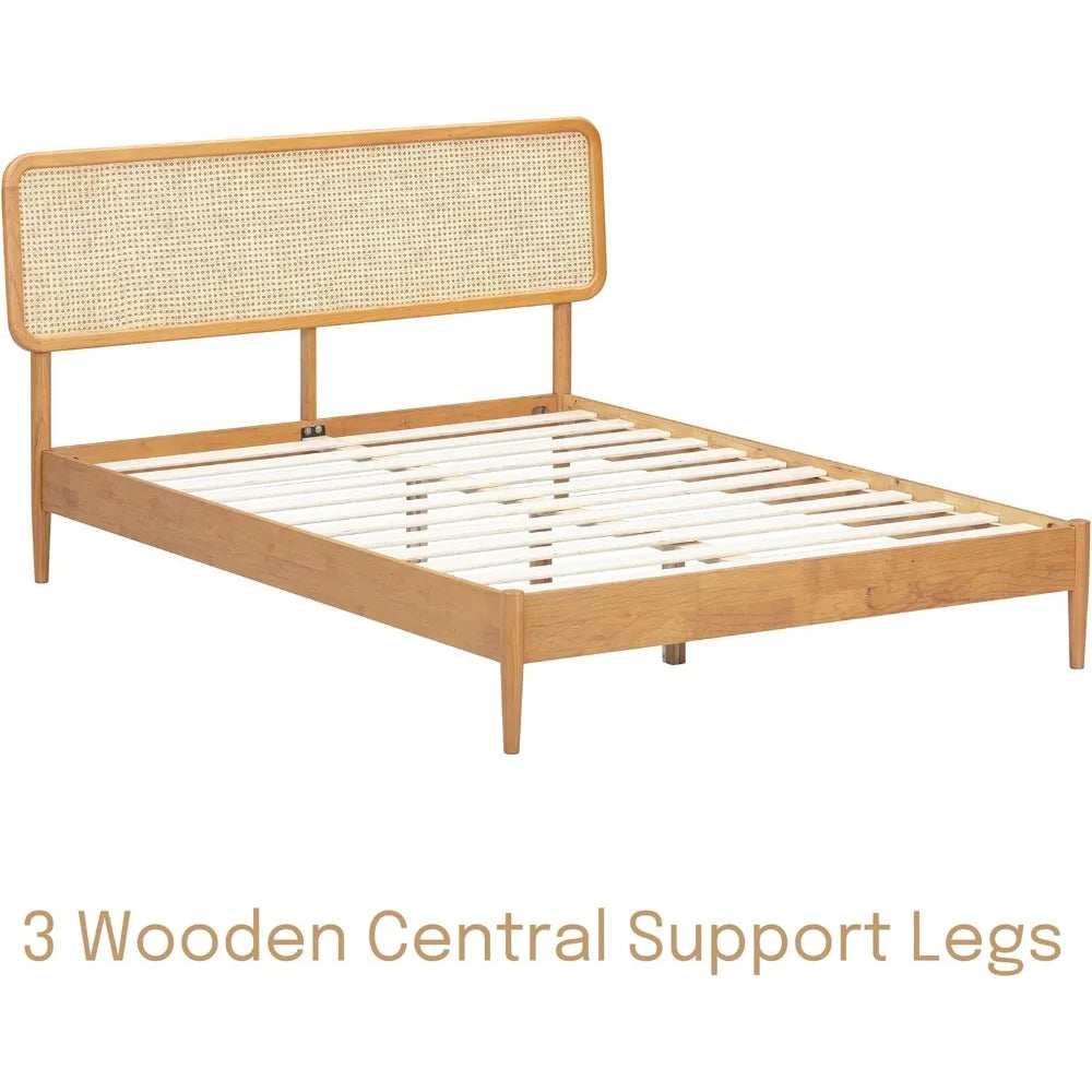Lupin Wooden Bed Frame With Headboard