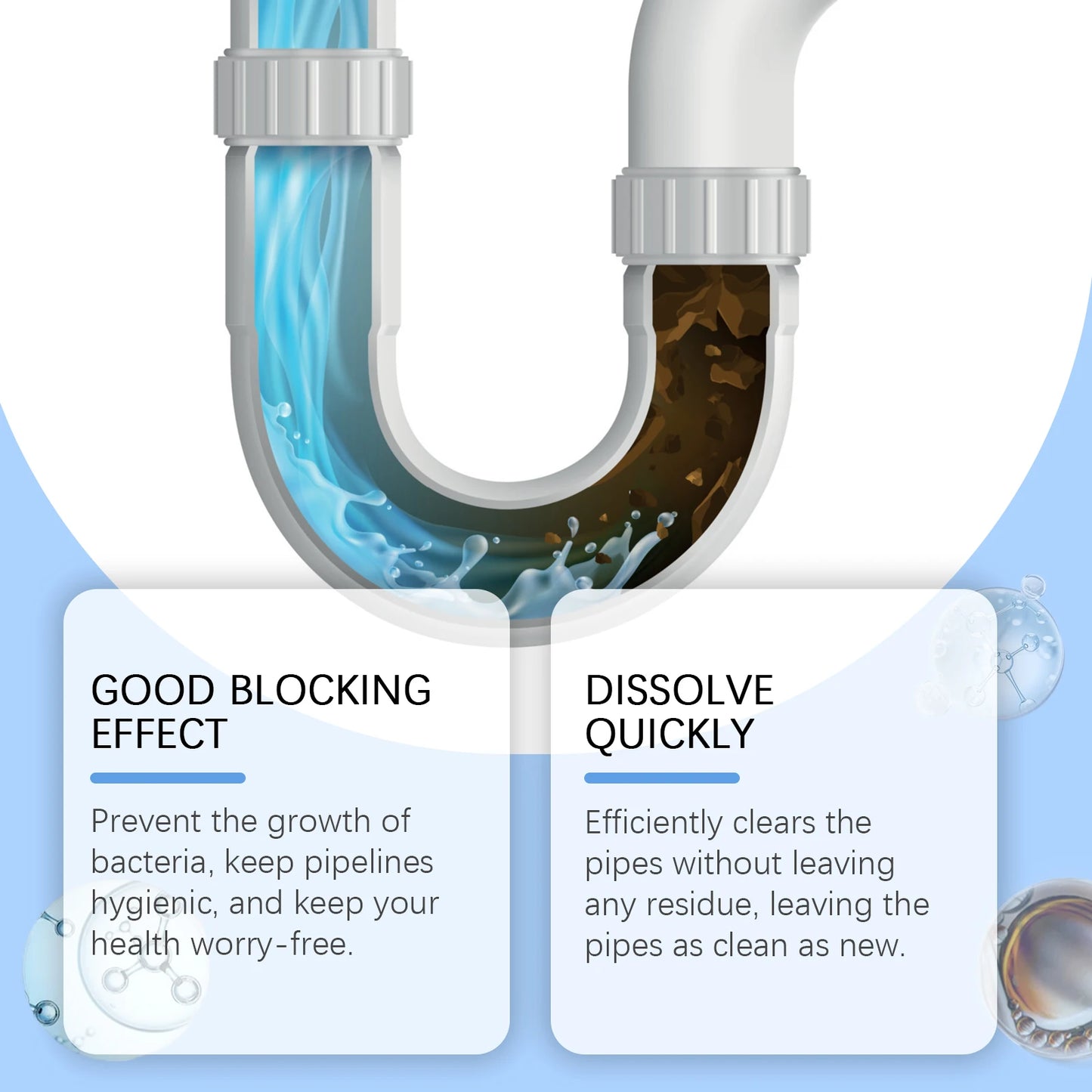 Toilet Drain Unclogging Agent