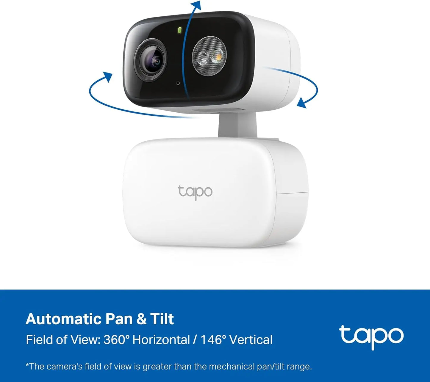 1080p Pan/Tilt Security Camera – Motion Tracking, Night Vision