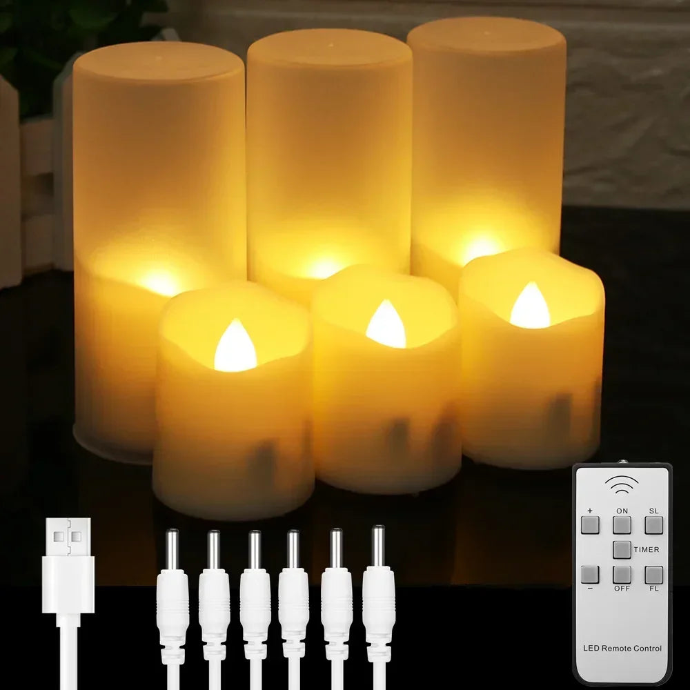 Rechargeable Flameless Votive Candles With Remote Control