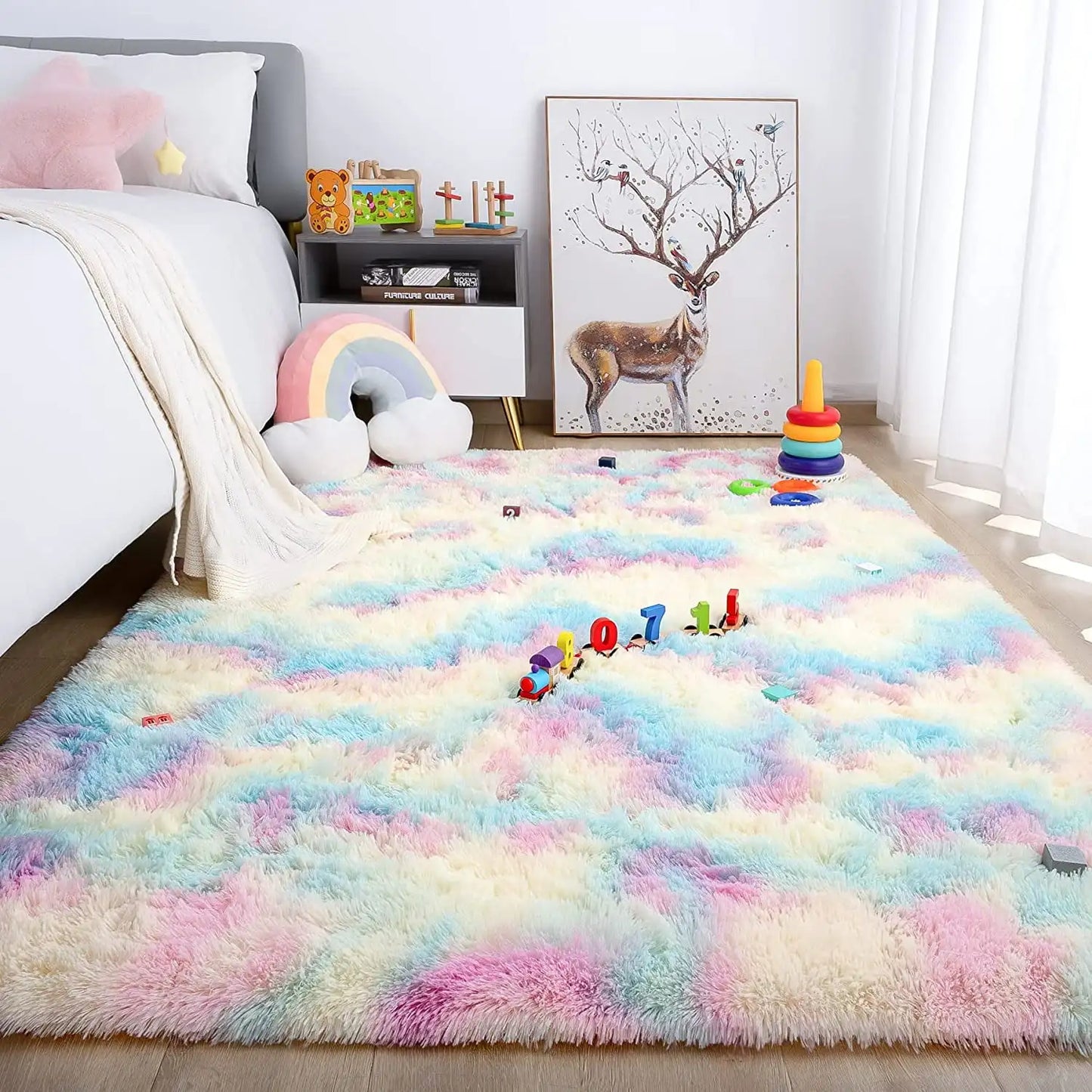 Lochas Super Soft Plush Tie Dye Velvet Rugs