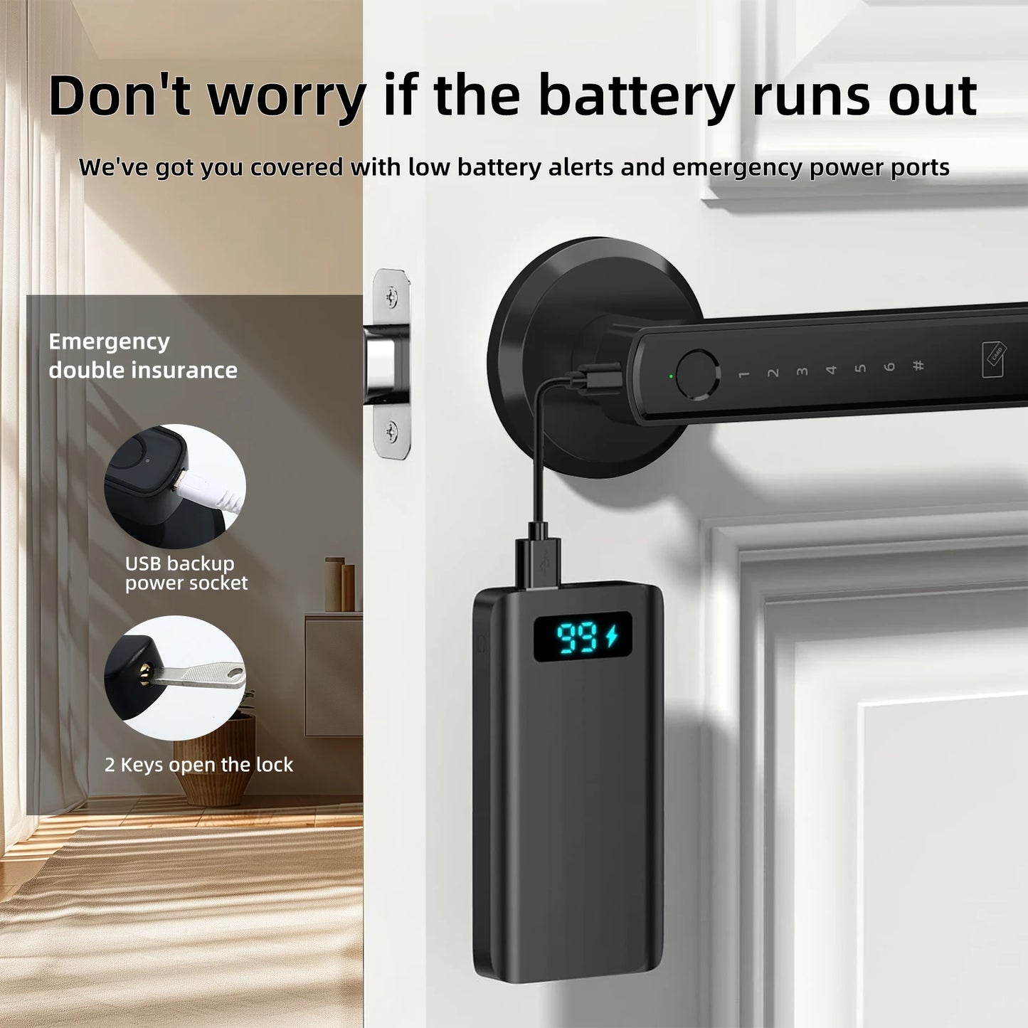 Viladepot Smart Lock Finger Electronic Touchscreen Keypad
