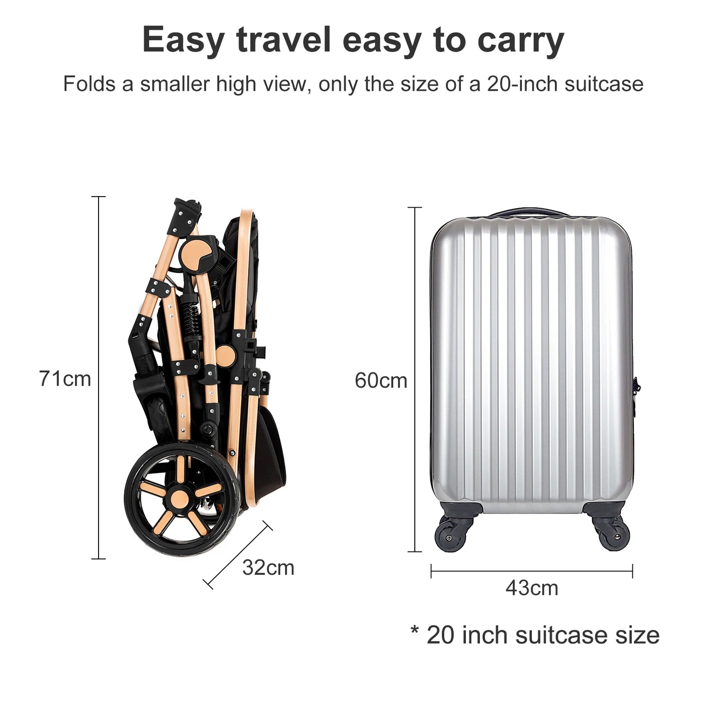 Comfortable Lightweight Baby Stroller