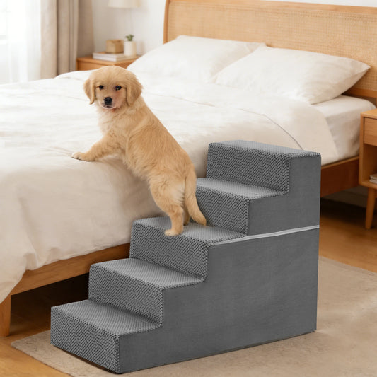 3/4/5-Step Foam Dog Stairs for Small Pets