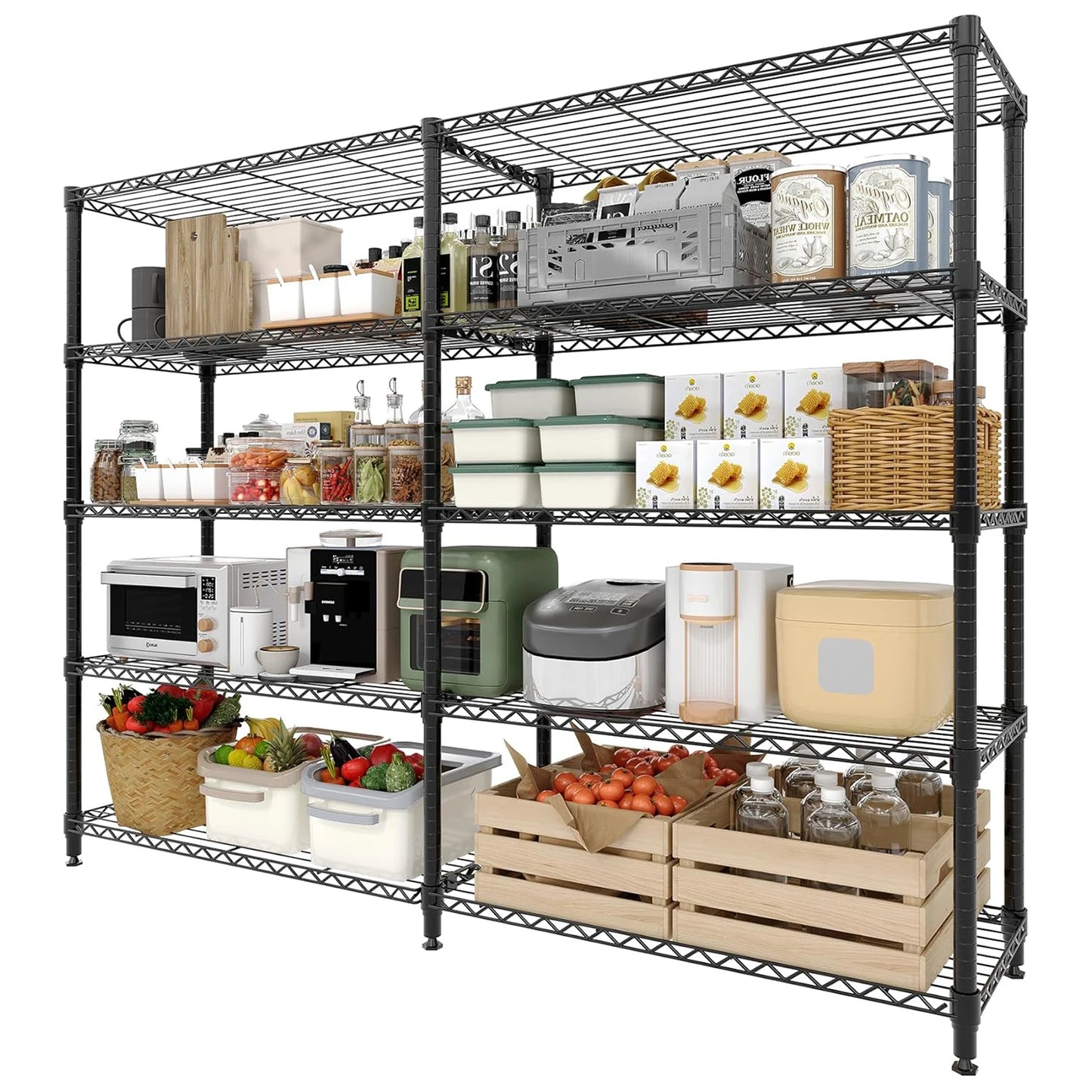 Heavy-Duty Metal Storage Shelving Unit
