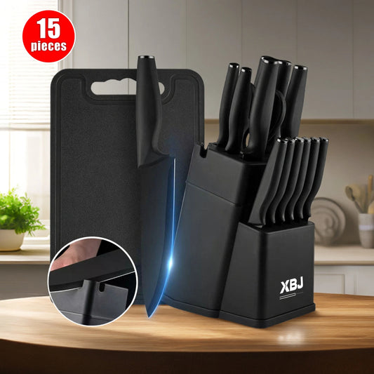15-Pieces Kitchen Stainless Steel Knife Set