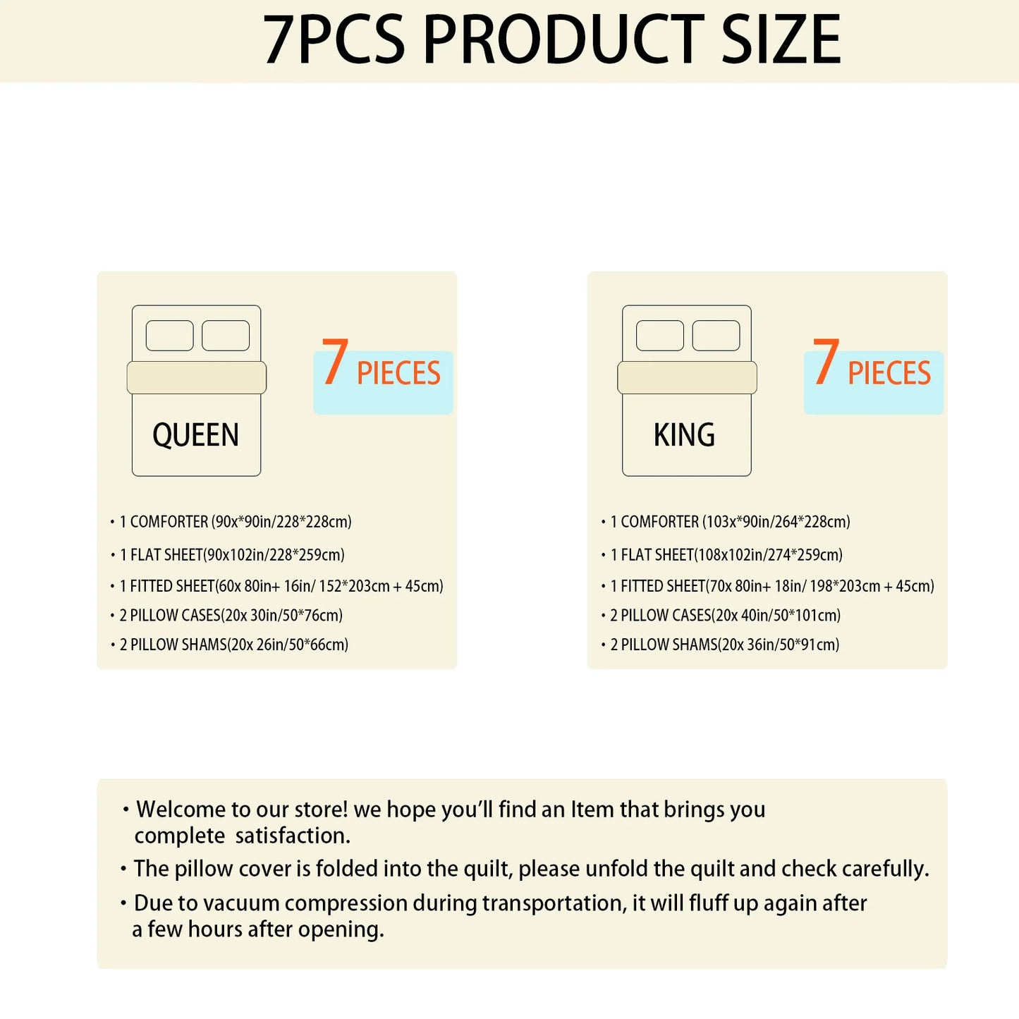 7-Pcs Floral Print Quilt Set