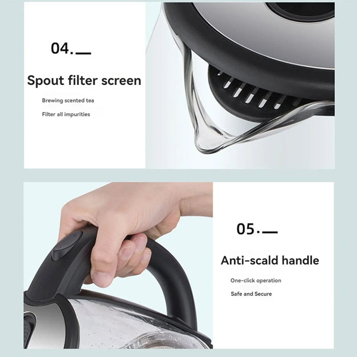 1.8L Electric Glass Water Kettle