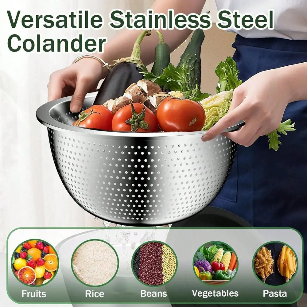 16-Piece Stainless Steel Mixing Bowls With Lids Set