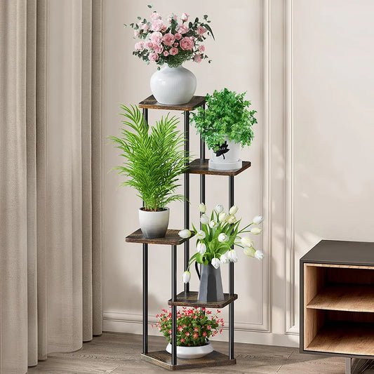 Elegant Multi-Tier Stand For Indoor Plant Display