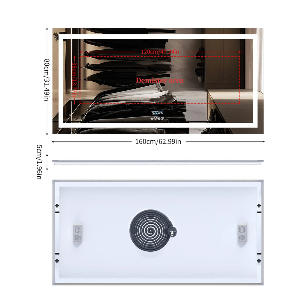 LED Vanity Mirror With Bluetooth