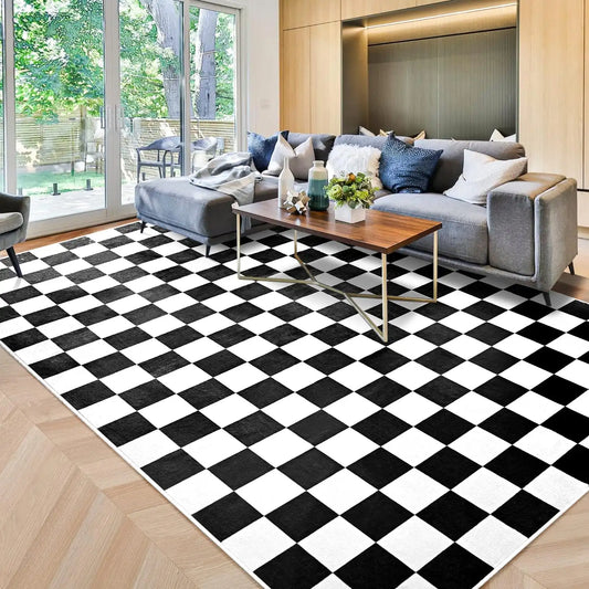 Checkerboard Rug Plaid Carpet
