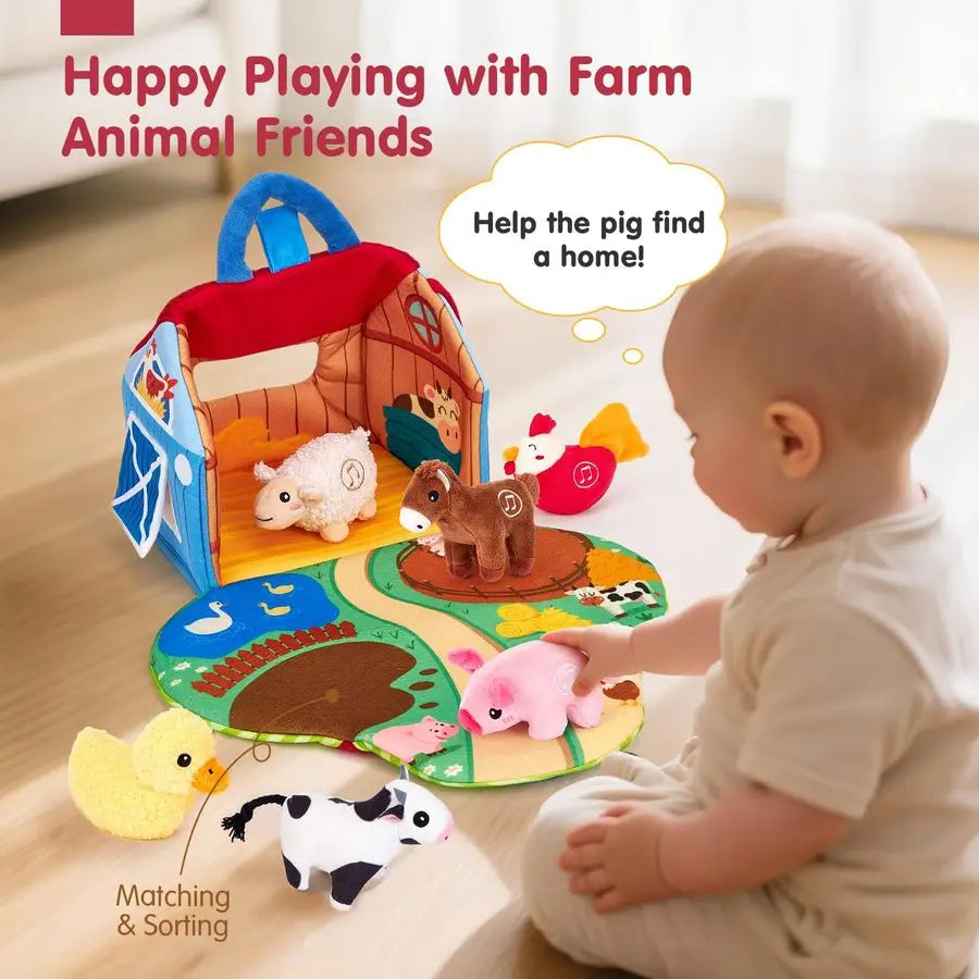 Plush Farm Animals & Real Sounds