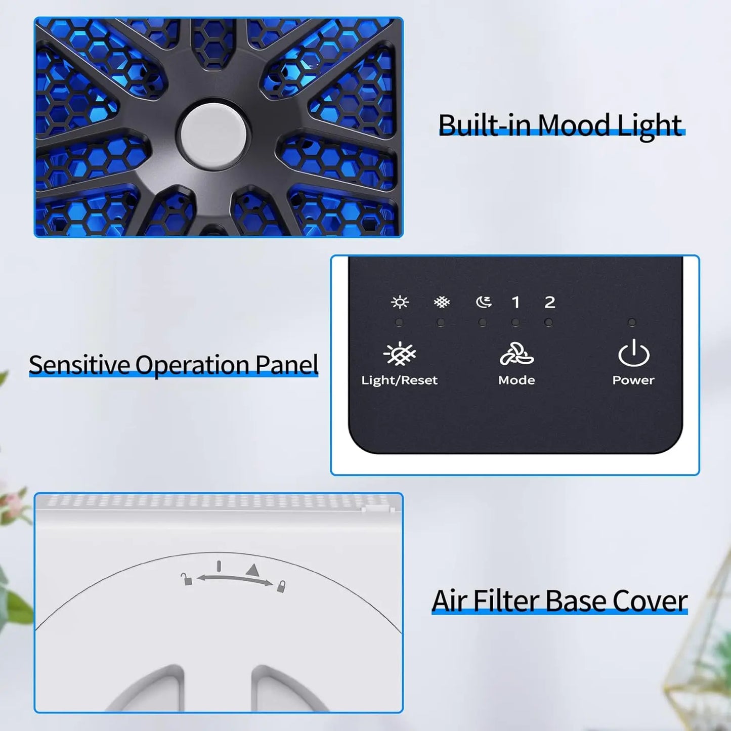 AROEVE Air Purifiers For Smoke/Pollen/Dander Hair