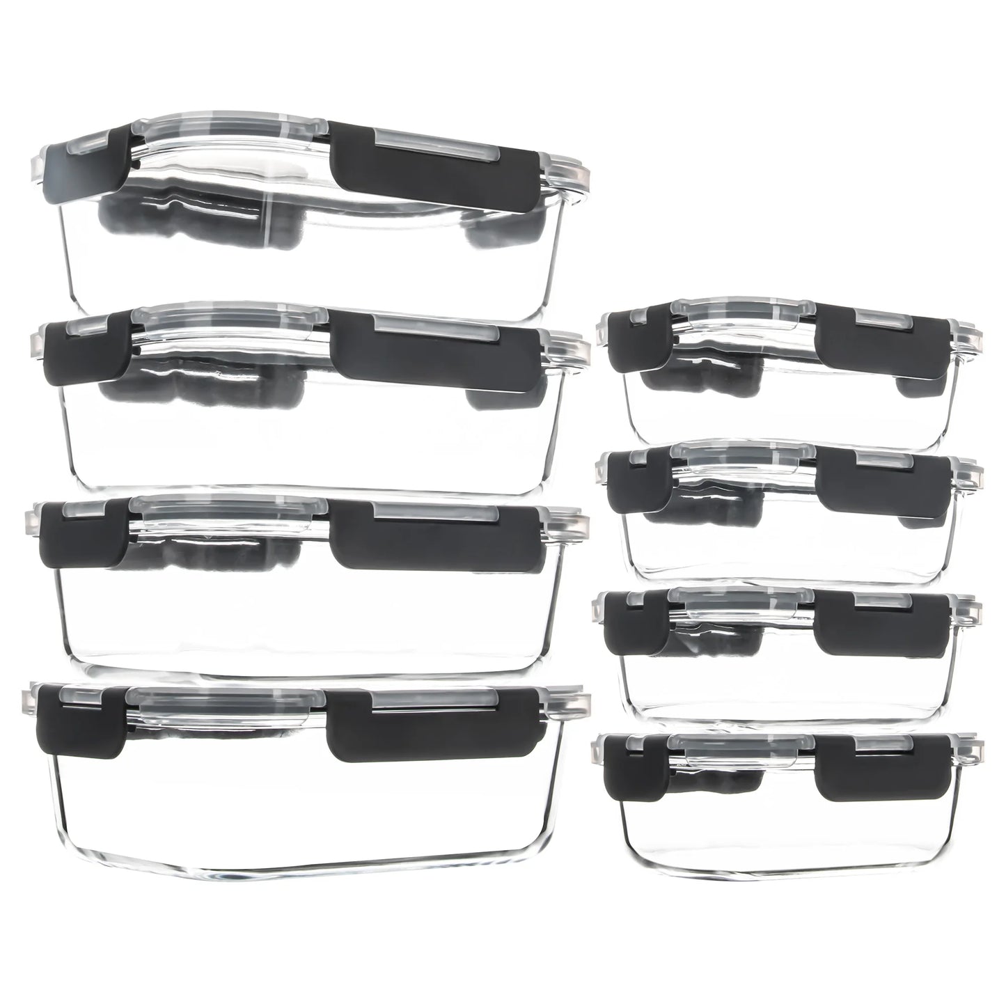 8-Piece Glass Food Storage Containers Set,