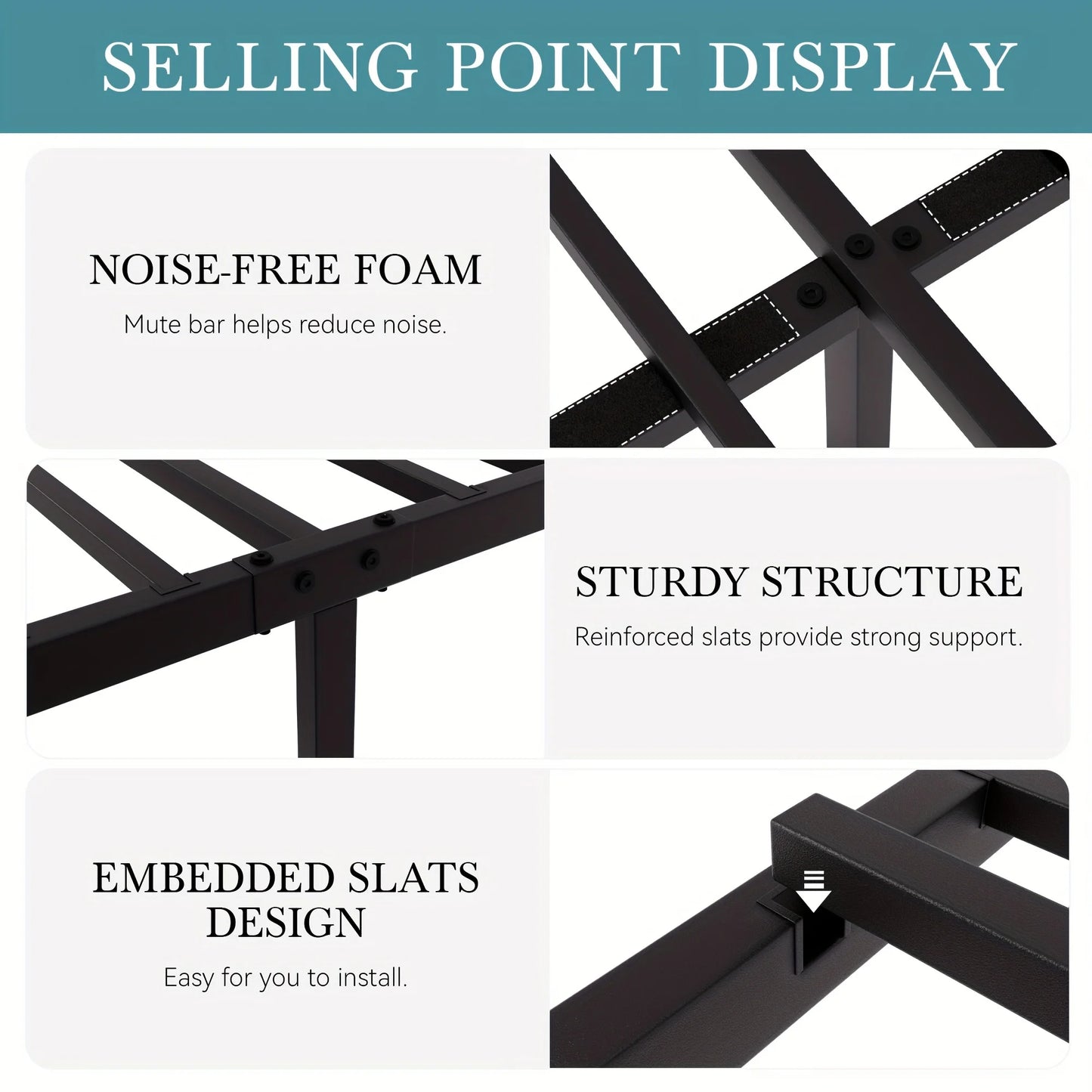 Metal Bed Frame With Vintage Circular Design