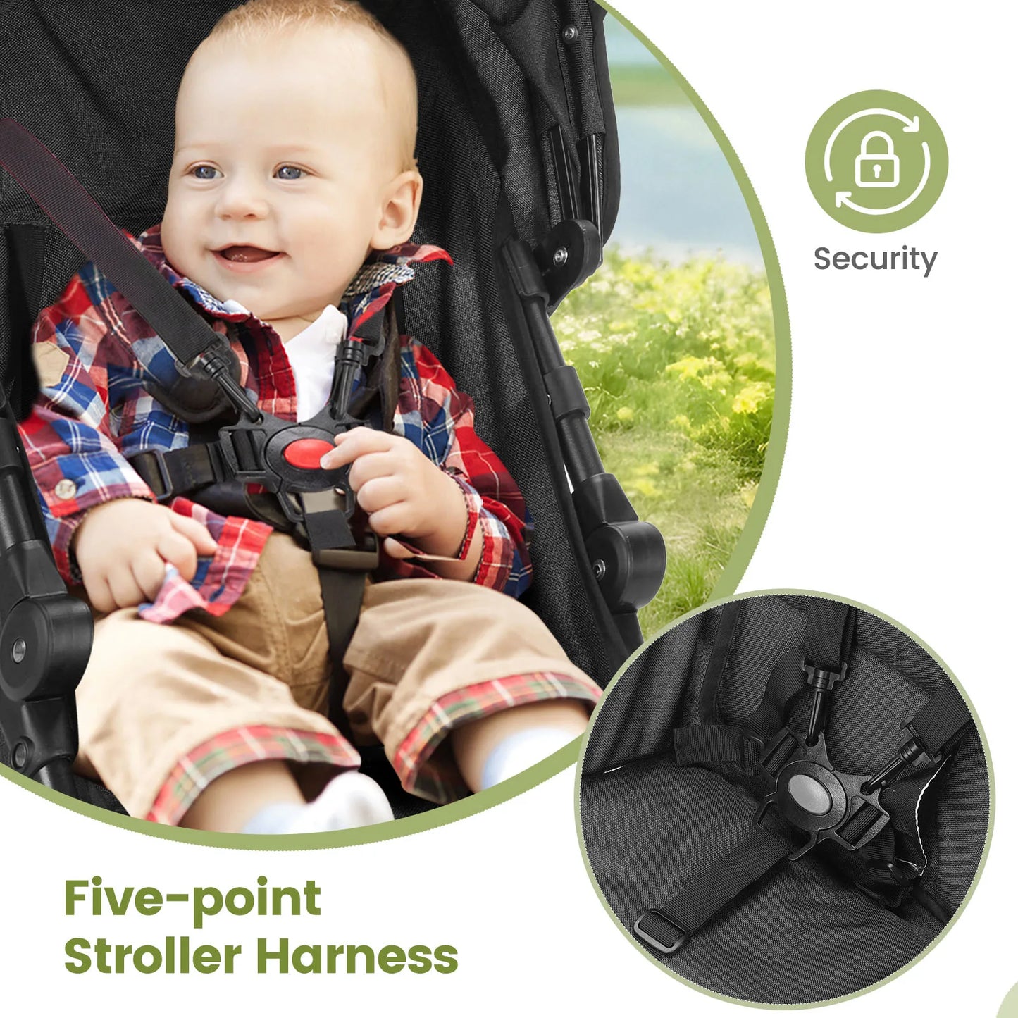 Compact Lightweight Four-wheeled Pocket Stroller