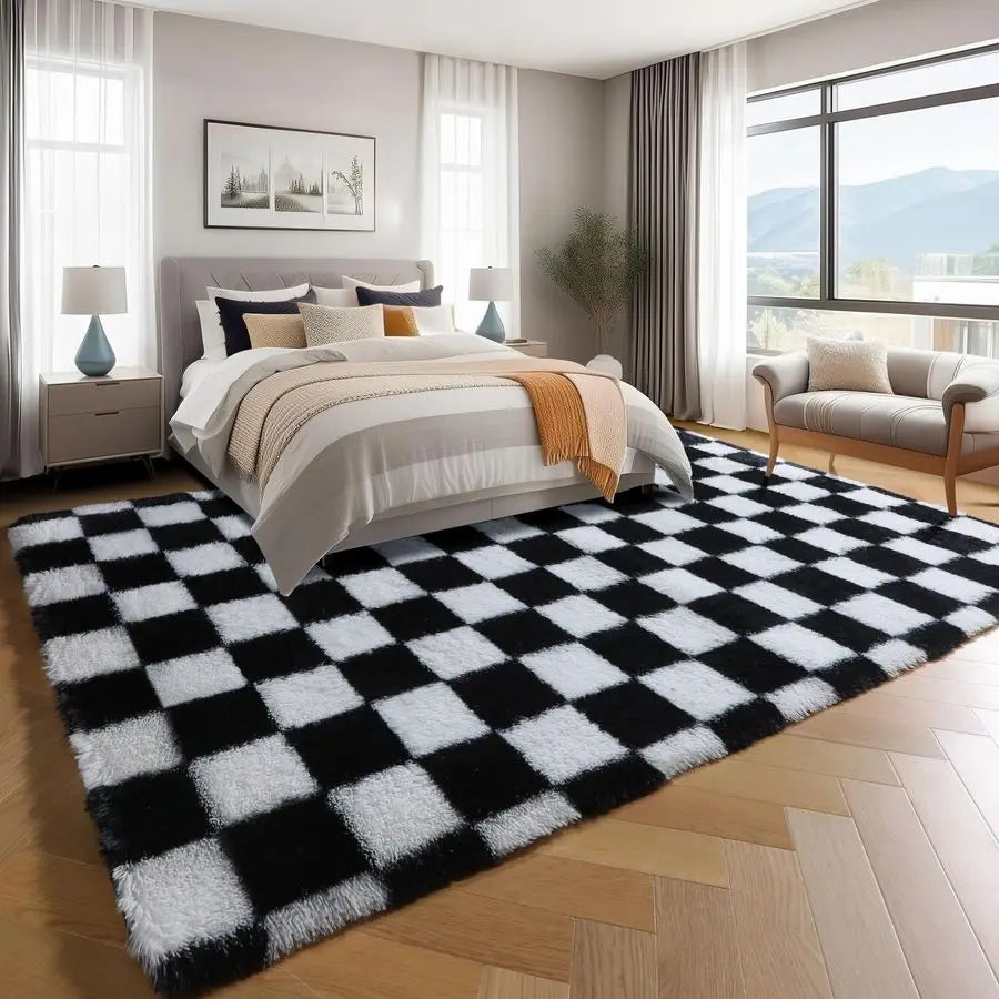 5x7 Modern Checkerboard Design