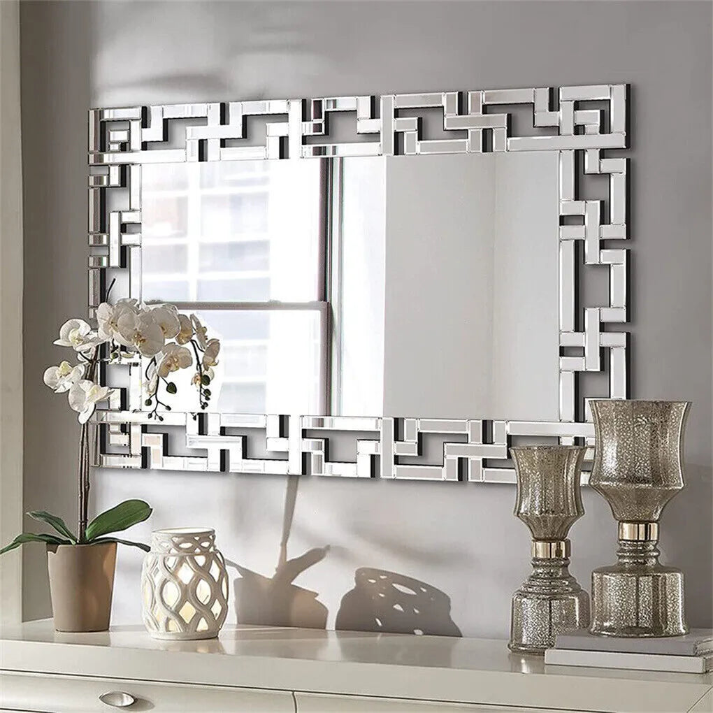 Rectangle Silver Venetian Art Mirror