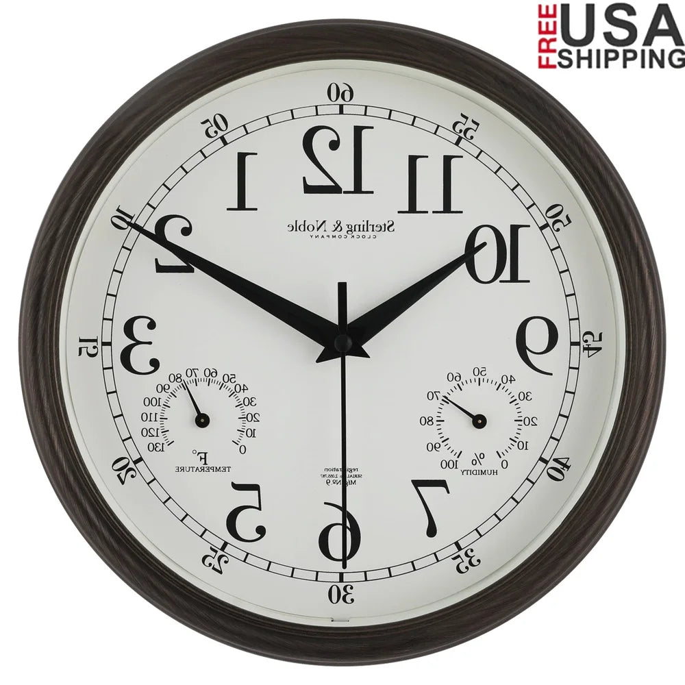 8.75-Inch Antique Bronze Wall Clock