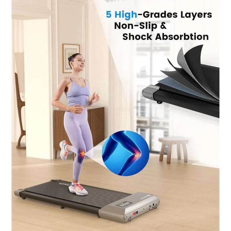 Low Noise Running/ Jogging Machine, Lightweight, Portable Treadmill