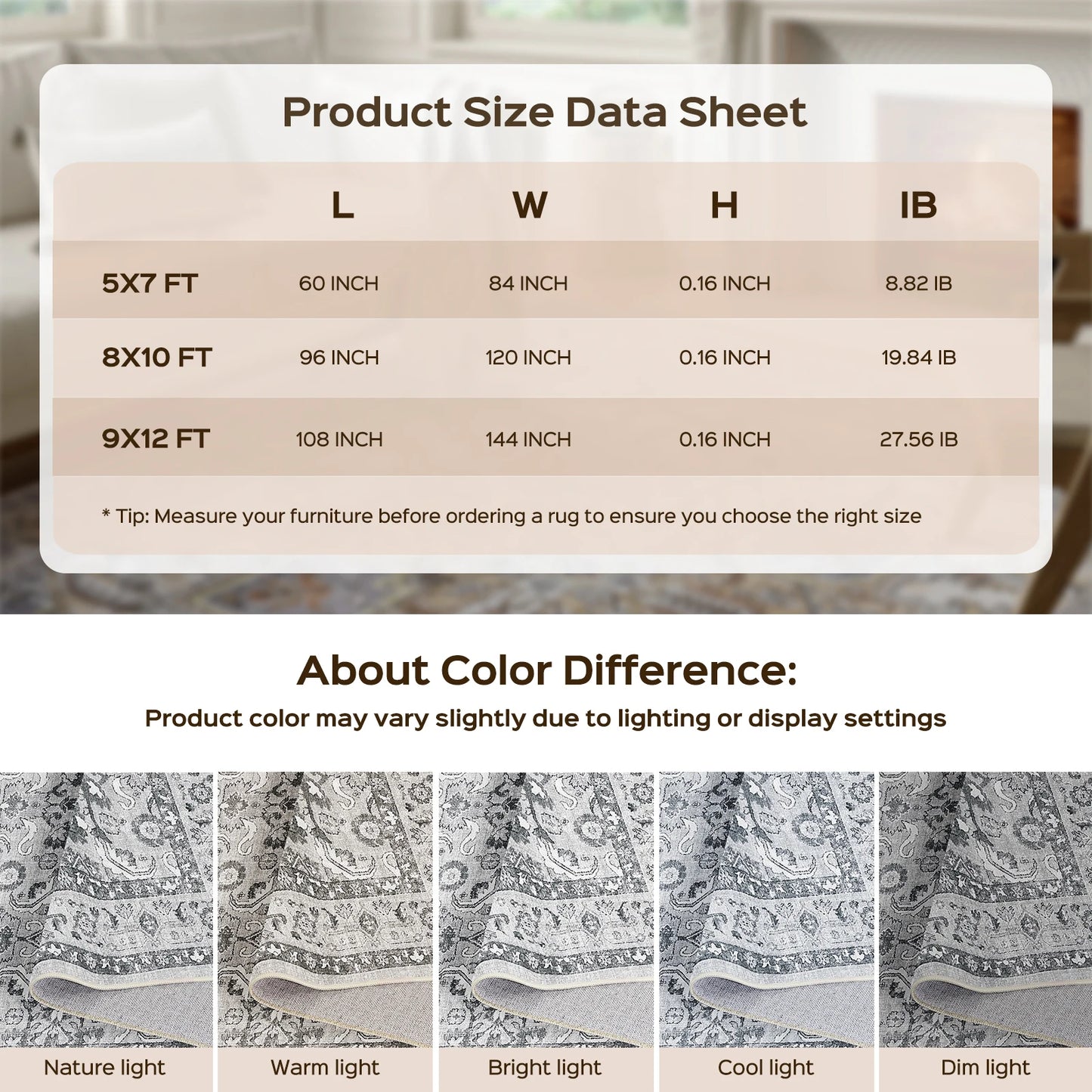 Light Luxury High-end Persian Rug