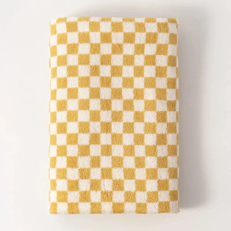 Vintage Plaid Bath Towel
