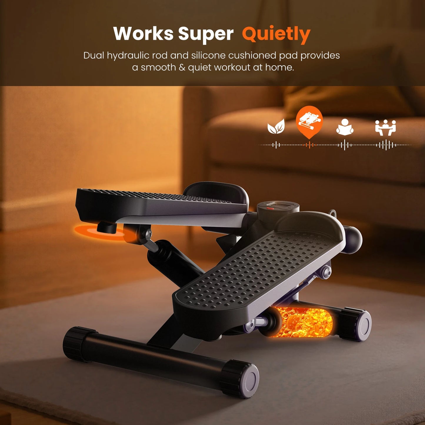 Mini Stepper With Resistance Bands