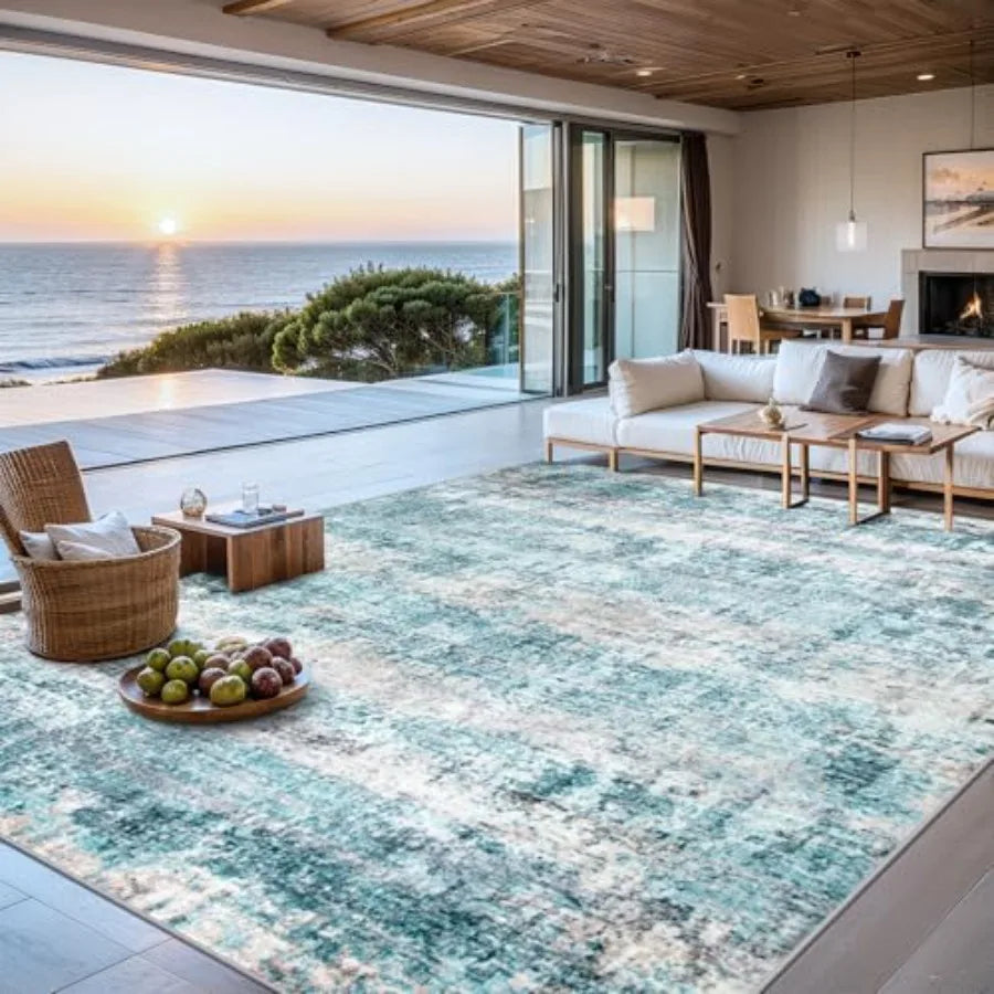 4x6 Modern Abstract Soft Neutral Carpet