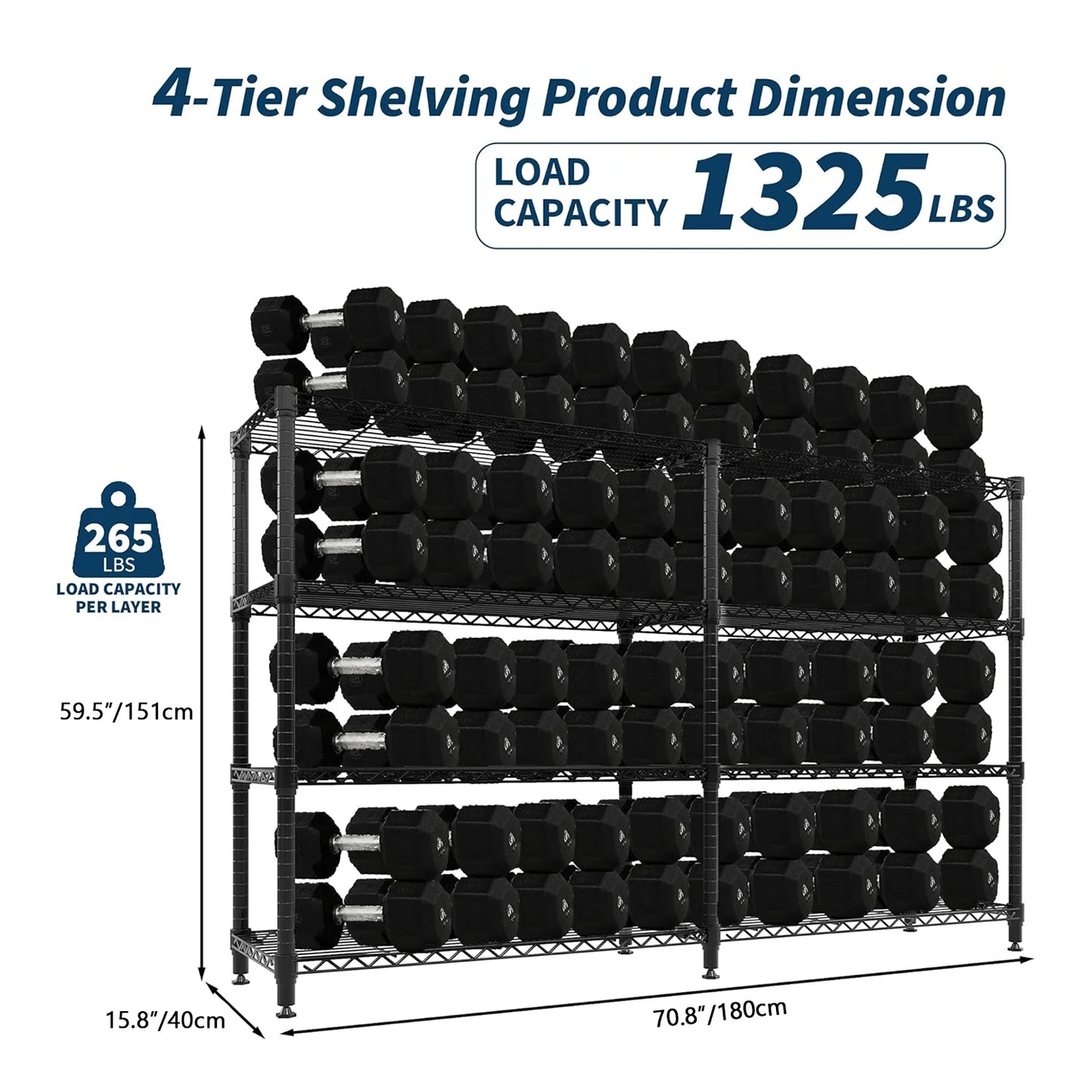 Heavy-Duty Metal Storage Shelving Unit