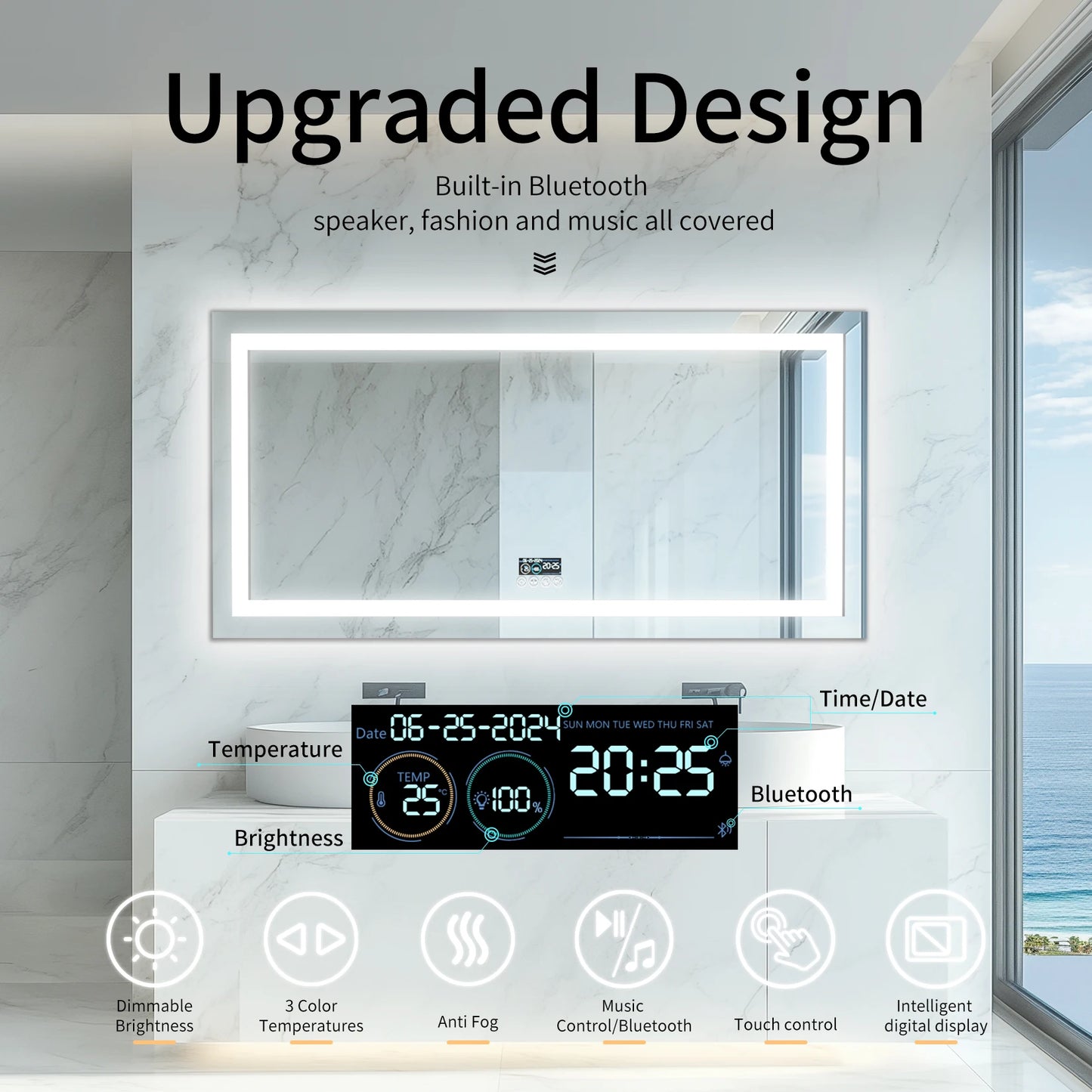 LED Bathroom Mirror With Lights