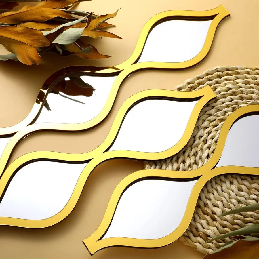 6-Piece Acrylic Teardrop Mirror Wall Décor Set