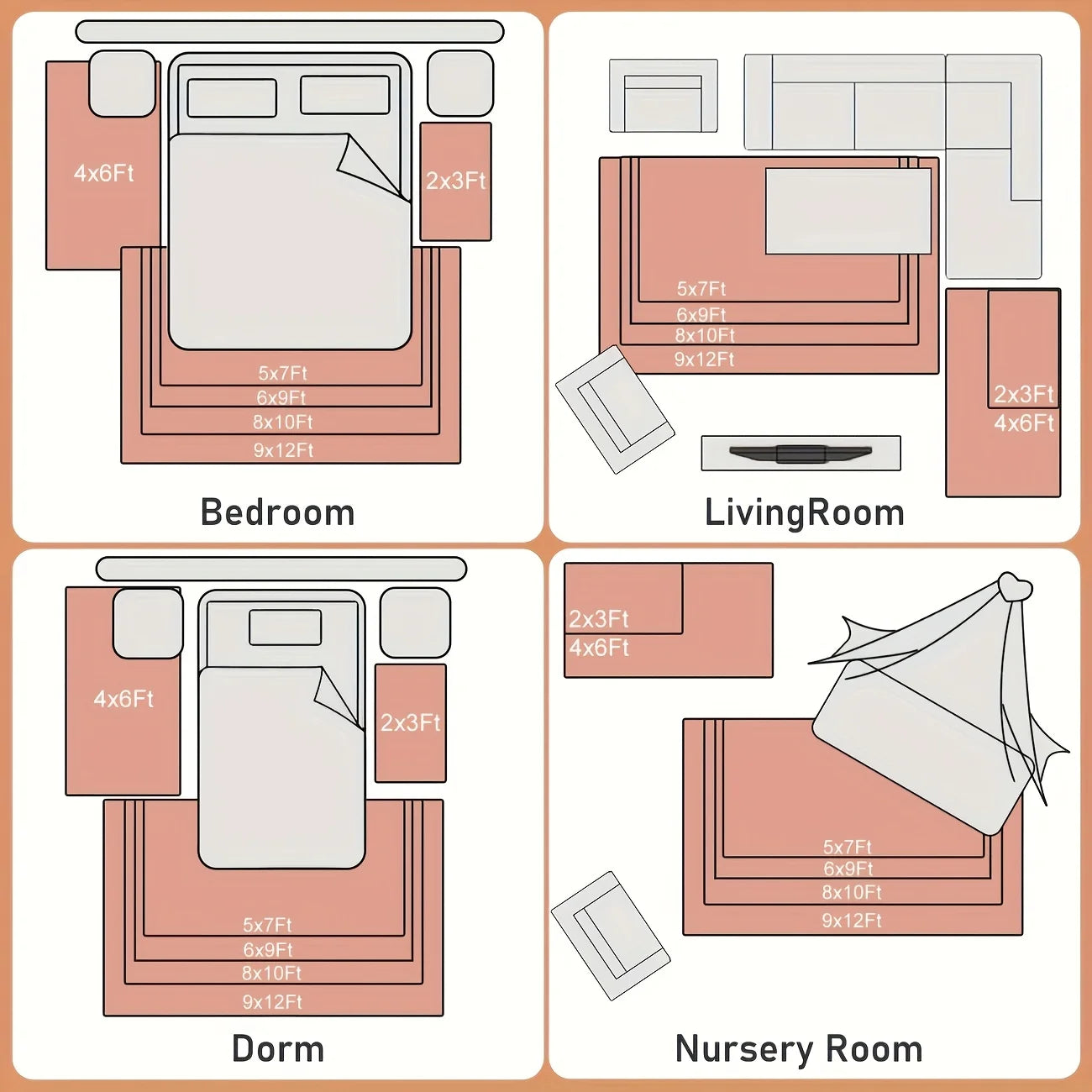 Bean Paste Color Fluffy Plush Carpet