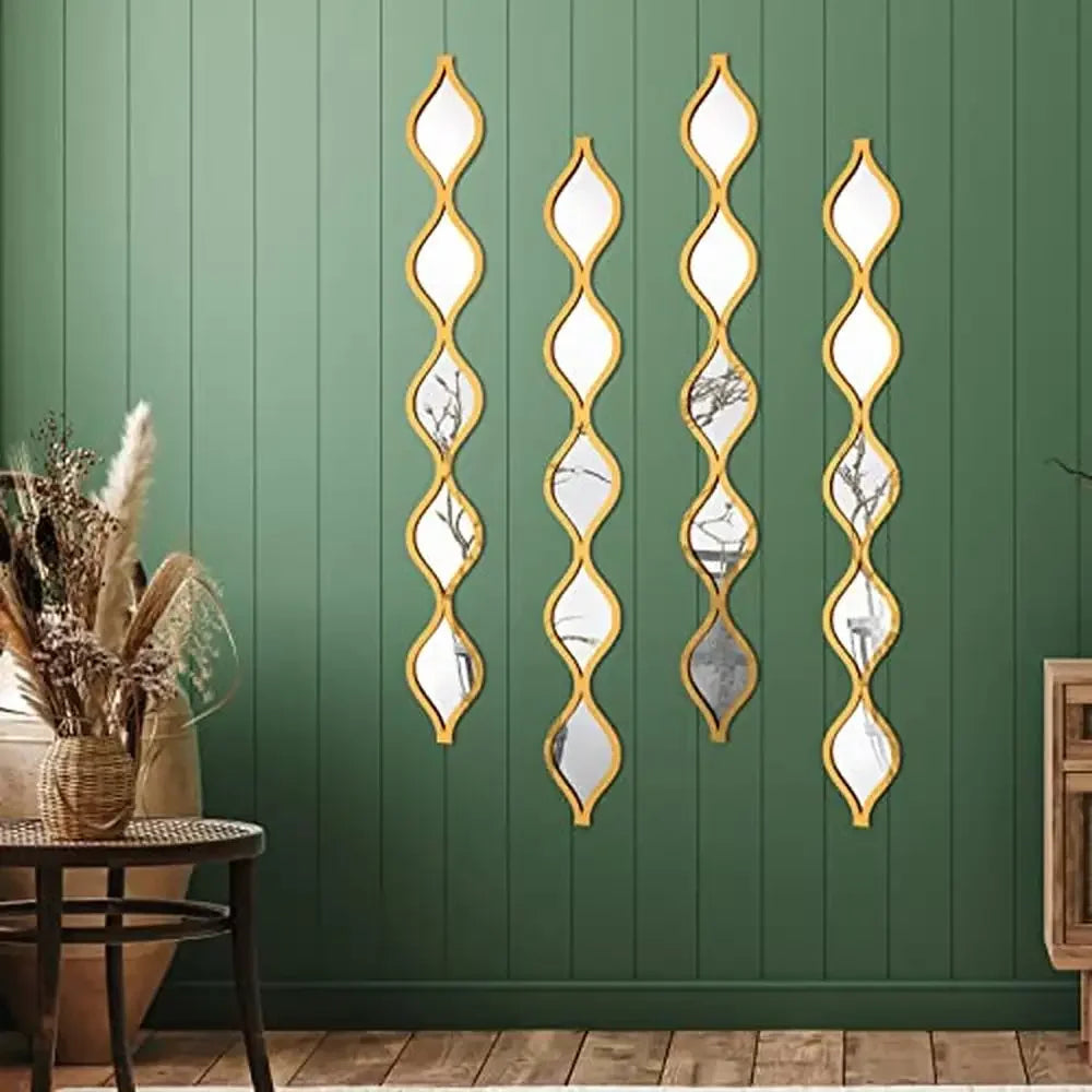 Teardrop Mirror Wall Art Decor Set Of 4