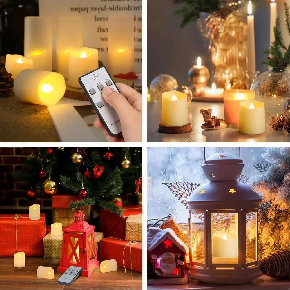 Rechargeable Flameless Votive Candles With Remote Control