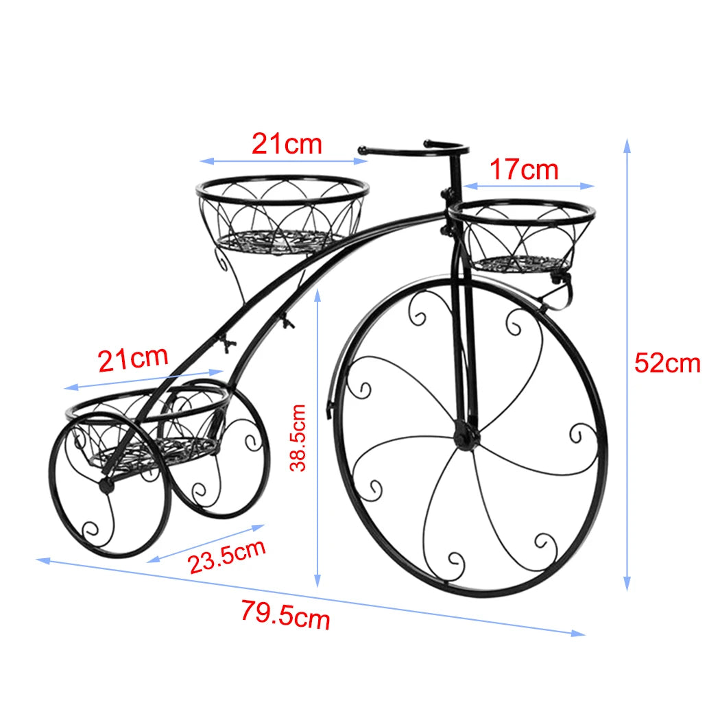 3-Tier Bicycle Plant Stand Decor