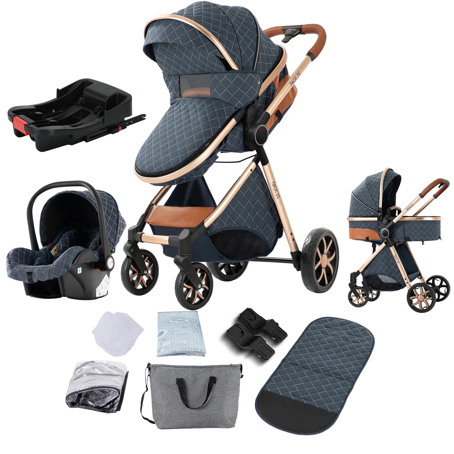 Multifunctional High Landscape 4-IN-1 Stroller