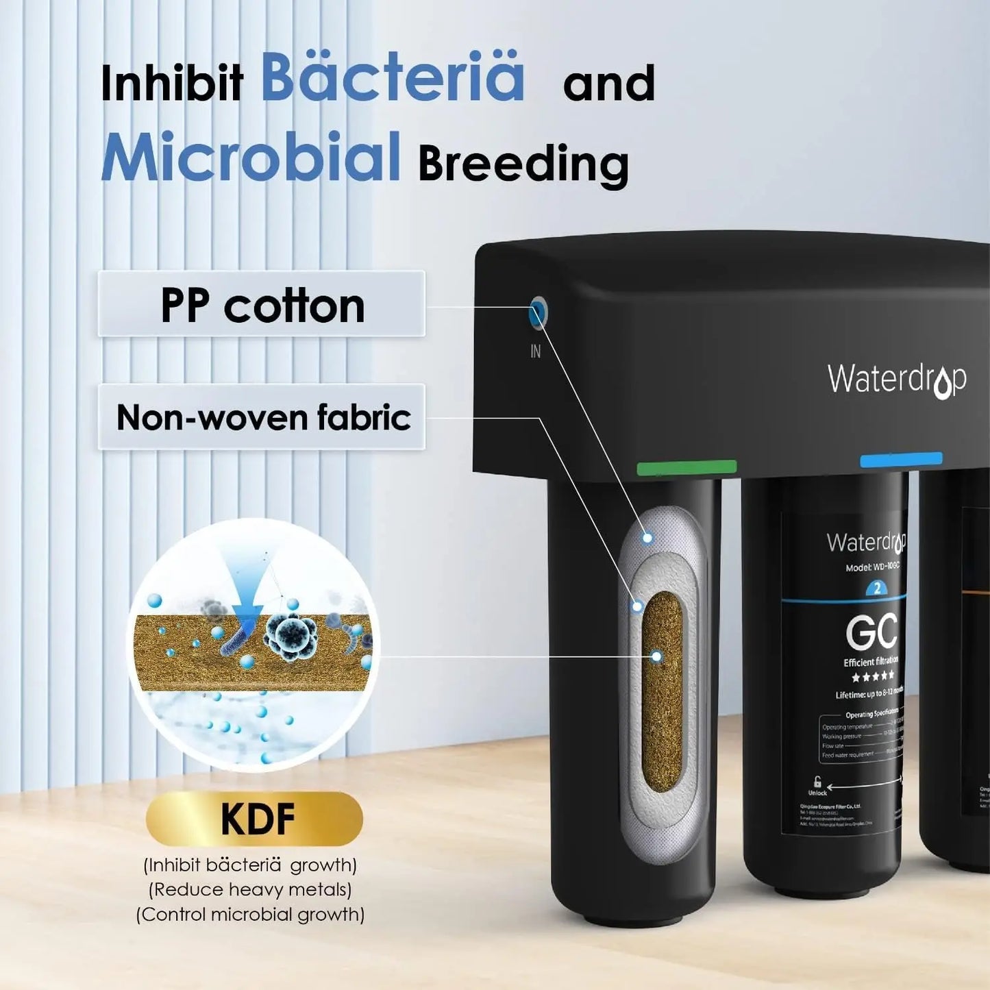 Waterdrop TSA 8 Layer Under Sink Water Filter System