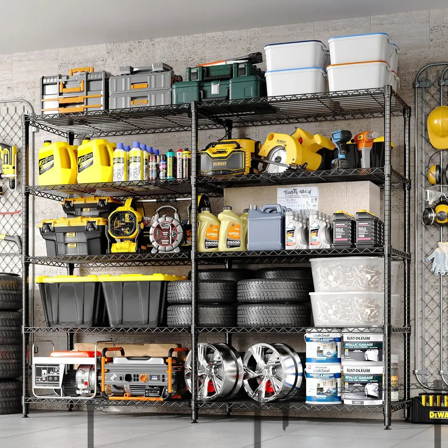 Heavy-Duty Metal Storage Shelving Unit