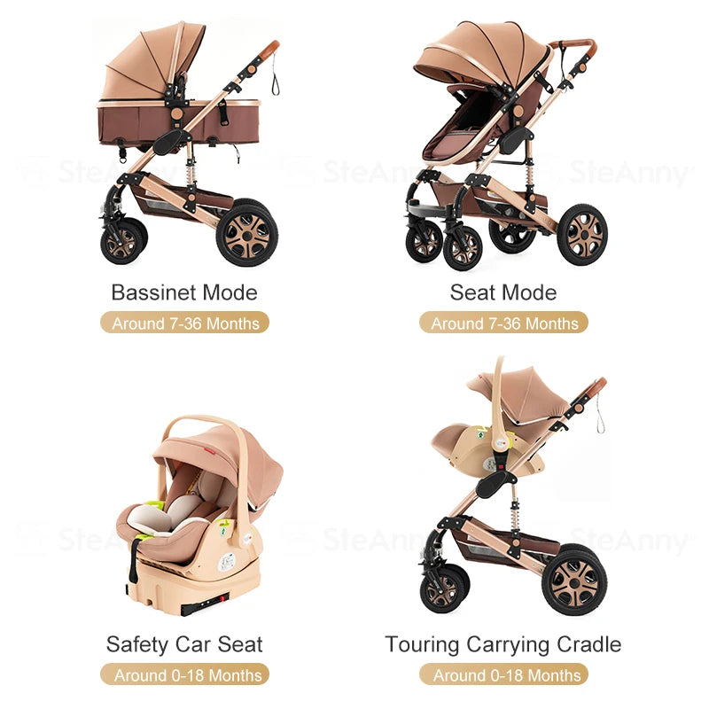 3-in-1 Reversible Luxury Stroller