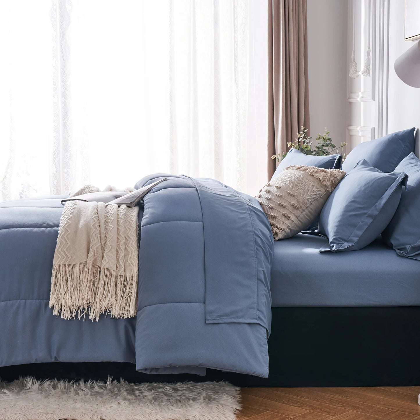 7-Piece Bed In A Bag Comforter Set Stylish geometry