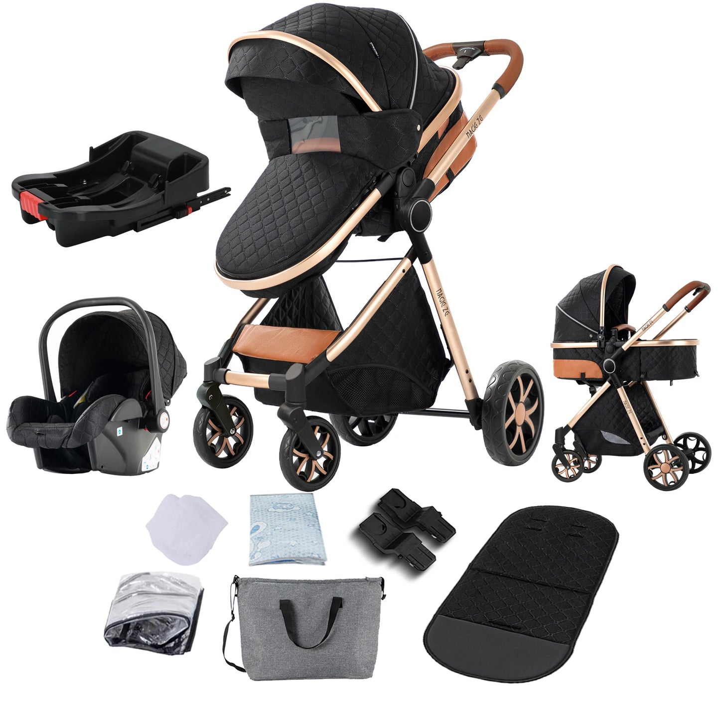 Multifunctional High Landscape 4-IN-1 Stroller
