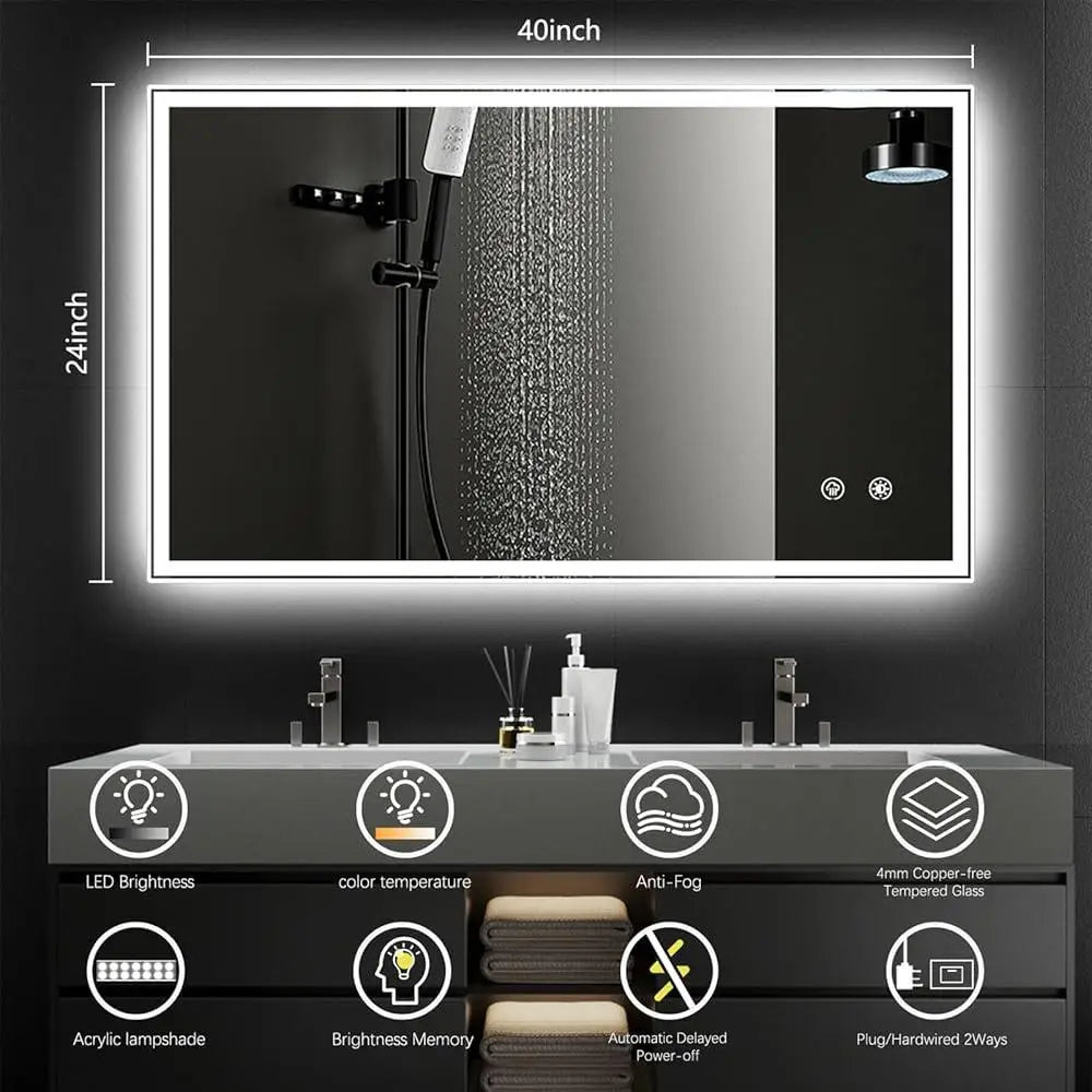LED Bathroom Mirror Anti-Fog