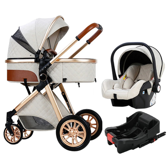 Luxury Portable 3-in-1Baby Stroller