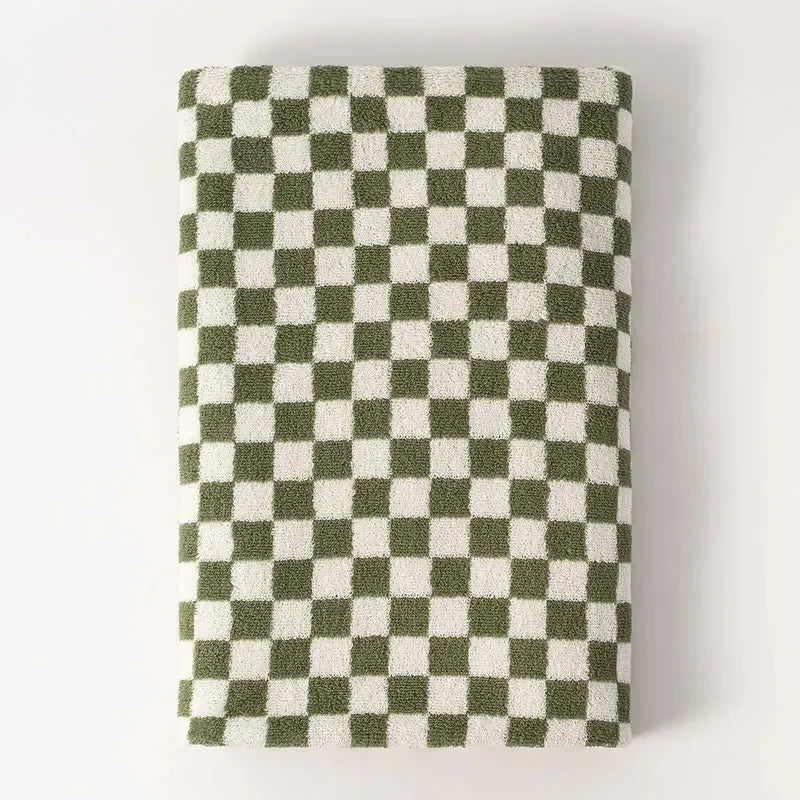 Vintage Plaid Bath Towel